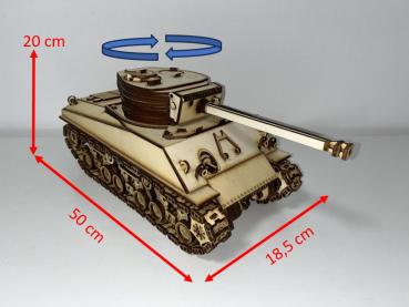 M4 Sherman Panzer als 3D Großmodell - Abmessungen